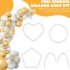 imageOurWarm Wall Balloon Arch Stand Free Bending DIY Balloon Arch Frame Kit with Balloon Clip Ribbons and Balloon Chain Round Backdrop Stand for Wedding Birthday Baby Shower Valentines Day Party Decor