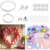 imageOurWarm Wall Balloon Arch Stand Free Bending DIY Balloon Arch Frame Kit with Balloon Clip Ribbons and Balloon Chain Round Backdrop Stand for Wedding Birthday Baby Shower Valentines Day Party Decor