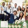 imageOurWarm 50 Sets Wedding Favors for Guests Bulk Wood Heart Puzzle Keychains Wedding Party Favors with Thank You Cards Organza Bags Recuerdos para Boda Souvenirs Gifts for Bridal Shower Engagement