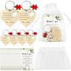 imageOurWarm 50 Sets Wedding Favors for Guests Bulk Wood Heart Puzzle Keychains Wedding Party Favors with Thank You Cards Organza Bags Recuerdos para Boda Souvenirs Gifts for Bridal Shower Engagement
