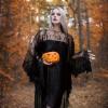 imageOurWarm Halloween Poncho for Women Black Lace Spider Web Halloween Cape Skeleton Poncho Adult Size Day of The Dead Costume 60 x 60 Inch