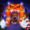 imageOurWarm 125FT Halloween Inflatable Archway Large Devil Pumpkin Arch Blow Up Halloween Yard Decorations with Builtin Blower ampamp LEDs Giant Halloween Inflatable for Lawn Garden Halloween Outdoor Decor