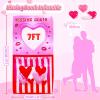 image7FT Inflatable Valentines Day Decorations Outdoor Valentine Heart Love Kissing Booth Decor Valentines Blow Up Yard Decorations with LED Lights for Garden Holiday Indoor Proposal Wedding Party