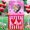 image7FT Inflatable Valentines Day Decorations Outdoor Valentine Heart Love Kissing Booth Decor Valentines Blow Up Yard Decorations with LED Lights for Garden Holiday Indoor Proposal Wedding Party