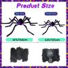 imageOurWarm 2 Pack Halloween Spider Decorations Outdoor 5ft ampamp 4ft Giant Spider Halloween Decorations with Purple LEDs Scary Large Spider Decorations for Halloween Outdoor Props Haunted House Yard Decor