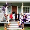 imageOurWarm 2 Pack Halloween Spider Decorations Outdoor 5ft ampamp 4ft Giant Spider Halloween Decorations with Purple LEDs Scary Large Spider Decorations for Halloween Outdoor Props Haunted House Yard Decor