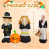 imageOurWarm 5FT Thanksgiving Pilgrim Inflatables Outdoor Decorations Thankful Prayer Boy and Girl Pilgrim Decorations with Blow Up Pumpkin Builtin Blower ampamp LEDs Devout Fall Yard Inflatable Party Decor