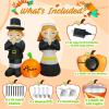imageOurWarm 5FT Thanksgiving Pilgrim Inflatables Outdoor Decorations Thankful Prayer Boy and Girl Pilgrim Decorations with Blow Up Pumpkin Builtin Blower ampamp LEDs Devout Fall Yard Inflatable Party Decor