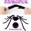 imageOurWarm 5ft Halloween Spider Decorations Outdoor Giant Spider with Purple LED Lights Scary Fake Spider Hairy Spider Props for Halloween Indoor Outdoor Yard Lawn Party Haunted House Dcor