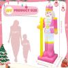 imageOurWarm 8FT Christmas Inflatable Outdoor Decoration Christmas Inflatables with Gingerbread Man Truck Inflatable Christmas Tree Blow Up Christmas Decorations Outdoor Lawn Garden Yard Xmas Decorations8FT Nutcracker