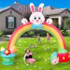 imageOurWarm 8FT Christmas Inflatable Outdoor Decoration Christmas Inflatables with Gingerbread Man Truck Inflatable Christmas Tree Blow Up Christmas Decorations Outdoor Lawn Garden Yard Xmas Decorations10FT Easter Archway
