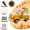 imageOurWarm 8FT Christmas Inflatable Outdoor Decoration Christmas Inflatables with Gingerbread Man Truck Inflatable Christmas Tree Blow Up Christmas Decorations Outdoor Lawn Garden Yard Xmas Decorations8FT Gingerbread Truck