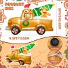 imageOurWarm 8FT Christmas Inflatable Outdoor Decoration Christmas Inflatables with Gingerbread Man Truck Inflatable Christmas Tree Blow Up Christmas Decorations Outdoor Lawn Garden Yard Xmas Decorations8FT Gingerbread Truck