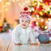 imageOurWarm LED Christmas Hat Light Up Christmas Hat Unisex Knitted Beanie Holiday Hat with Deer Printing for Party RedBlueBrown