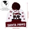 imageOurWarm LED Christmas Hat Light Up Christmas Hat Unisex Knitted Beanie Holiday Hat with Deer Printing for Party RedBlueBrown
