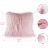 imageOurWarm Set of 2 Pink Fur Throw Pillows Fluffy Pillow Covers 18quotx18quot Faux Fur Pillow Covers Luxury Series Merino Style Decorative Pillows Case for Living Room Couch Bedroom Car Home DecorPink