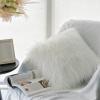 imageOurWarm Set of 2 Pink Fur Throw Pillows Fluffy Pillow Covers 18quotx18quot Faux Fur Pillow Covers Luxury Series Merino Style Decorative Pillows Case for Living Room Couch Bedroom Car Home DecorWhite