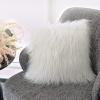 imageOurWarm Set of 2 Pink Fur Throw Pillows Fluffy Pillow Covers 18quotx18quot Faux Fur Pillow Covers Luxury Series Merino Style Decorative Pillows Case for Living Room Couch Bedroom Car Home DecorWhite