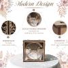 imageOurWarm Wedding Card Box for Wedding Reception Wooden Wedding Card Boxes with Window Brown Wedding Envelope Money Gift Card Box for Baby Shower Birthday Graduation Party Rustic Wedding DecorationsBrown
