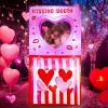 image7FT Inflatable Valentines Day Decorations Outdoor Valentine Heart Love Kissing Booth Decor Valentines Blow Up Yard Decorations with LED Lights for Garden Holiday Indoor Proposal Wedding Party