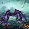imageOurWarm 5ft Halloween Spider Decorations Outdoor Giant Spider with Purple LED Lights Scary Fake Spider Hairy Spider Props for Halloween Indoor Outdoor Yard Lawn Party Haunted House Dcor