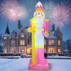 imageOurWarm 8FT Christmas Inflatable Outdoor Decoration Christmas Inflatables with Gingerbread Man Truck Inflatable Christmas Tree Blow Up Christmas Decorations Outdoor Lawn Garden Yard Xmas Decorations8FT Nutcracker