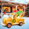 imageOurWarm 8FT Christmas Inflatable Outdoor Decoration Christmas Inflatables with Gingerbread Man Truck Inflatable Christmas Tree Blow Up Christmas Decorations Outdoor Lawn Garden Yard Xmas Decorations8FT Gingerbread Truck
