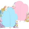 imageOurWarm Arch Cover Set of 3 Pink and Blue 2 in 1 Round Arch Backdrop Covers 4FT 5FT 6FT Spandex Arch Stretchy Backdrop Cover Fabric for Birthday Party Baby Shower Wedding Arch Stand DecorationsPink