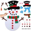 imageOurWarm DIY Felt Christmas Tree with Ornaments 3ft Felt Christmas Tree for Kids Xmas Gifts and Christmas Door Wall Hanging DecorWhite