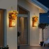 imageOurWarm Sunflower Mason Jar Sconces Wall Decor Set of 2 Rustic Handmade Hanging Jars with LED Fairy Lights for Home Kitchen Living Room Farmhouse Decorations