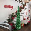 imagePartyTalk 5ft Pop Up Christmas Tree with Stand Green Tinsel Collapsible Artificial Christmas Tree for Holiday Christmas Home DecorationsGreen
