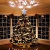 imageOurWarm Christmas Tree Topper Lighted Star Tree Toppers with LED Rotating Snowflake Projector Lights 3D Hollow Silver Star Snow Tree Topper for Christmas Tree DecorationsSilver Star