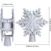 imageOurWarm Christmas Tree Topper Lighted Star Tree Toppers with LED Rotating Snowflake Projector Lights 3D Hollow Silver Star Snow Tree Topper for Christmas Tree DecorationsSilver Snowflake
