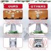 imageOurWarm Christmas Tree Topper Lighted Star Tree Toppers with LED Rotating Snowflake Projector Lights 3D Hollow Silver Star Snow Tree Topper for Christmas Tree DecorationsSilver Snowflake