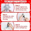 imageOurWarm Christmas Tree Topper Lighted Star Tree Toppers with LED Rotating Snowflake Projector Lights 3D Hollow Silver Star Snow Tree Topper for Christmas Tree DecorationsSilver Snowflake
