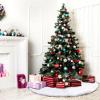 imageChristmas Tree Skirt 48 Inch White Faux Fur Christmas Tree Skirt Luxury Tree Skirts for Holiday Christmas Decorations