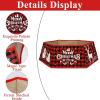 imageOurWarm Christmas Tree Collar Buffalo Plaid Christmas Tree Ring Hexagon Fabric Collapsible Tree Skirt with 6 Patterns for Christmas Xmas Holiday Tree Decorations