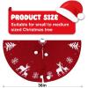 imageOurWarm Christmas Tree Skirt 36 inch Knit Red Tree Skirt with Snowflake ampamp Reindeer Pattern Rustic DoubleSided Knitted Xmas Tree Skirt for Christmas Tree Indoor Holiday Party Christmas Decorations
