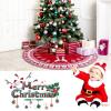 imageOurWarm Christmas Tree Skirt 48 Inch Red Knitted Christmas Tree Skirt with Snowflake ampamp Reindeer Rustic DoubleSided Xmas Tree Skirt Christmas Decorations for Holiday Party Decor Indoor Outdoor