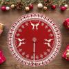 imageOurWarm Christmas Tree Skirt 48 Inch Red Knitted Christmas Tree Skirt with Snowflake ampamp Reindeer Rustic DoubleSided Xmas Tree Skirt Christmas Decorations for Holiday Party Decor Indoor Outdoor