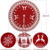 imageOurWarm Christmas Tree Skirt 48 Inch Red Knitted Christmas Tree Skirt with Snowflake ampamp Reindeer Rustic DoubleSided Xmas Tree Skirt Christmas Decorations for Holiday Party Decor Indoor Outdoor