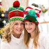 imageOurWarm 3 Pcs Light up St Patricks Day Hats for Women Green Beanie Hats for Men Winter Hat Lucky Irish hat Knit Cap