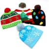 imageOurWarm 3 Pcs Light up St Patricks Day Hats for Women Green Beanie Hats for Men Winter Hat Lucky Irish hat Knit Cap