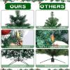 imageOurWarm 7FT Artificial Christmas Tree Snow Flocked Christmas Tree with Pine Cones Xmas Pine Tree for Indoor Outdoor Holiday Decorations with Foldable Metal Stand 1400 Branch Tips