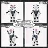 imageOurWarm Adult Inflatable Cow Costume  Black Shapewear Funny Blow Up Costume for Halloween Cosplay Party