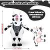 imageOurWarm Adult Inflatable Cow Costume  Black Shapewear Funny Blow Up Costume for Halloween Cosplay Party