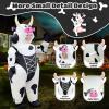 imageOurWarm Adult Inflatable Cow Costume  Black Shapewear Funny Blow Up Costume for Halloween Cosplay Party