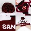 imageOurWarm Light Up Christmas Hat LED Christmas Beanie with 6 Colorful Lights Cute Santa Paws Cartoon Dog Xmas Knitted Hat for Adults and Kids New Year and Xmas Supplies Red