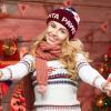 imageOurWarm Light Up Christmas Hat LED Christmas Beanie with 6 Colorful Lights Cute Santa Paws Cartoon Dog Xmas Knitted Hat for Adults and Kids New Year and Xmas Supplies Red