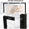 imageOurWarm Metal Wedding Sign Stand Adjustable Welcome to Our Wedding Sign Holder Heavy Duty Easel Stand for Sign WDesign Bundle ampamp Leather Sign Hanging Straps Seating Chart Stand Easel for DisplayBlack